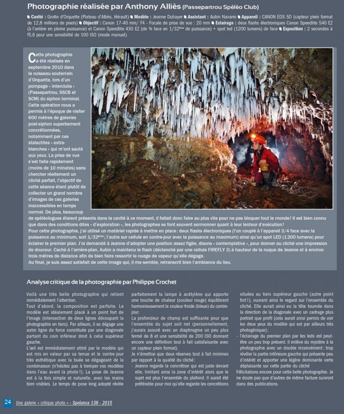 Galerie critique du Spelunca n°138 - Photographe : Antony Alliès(Spelunca n°138)